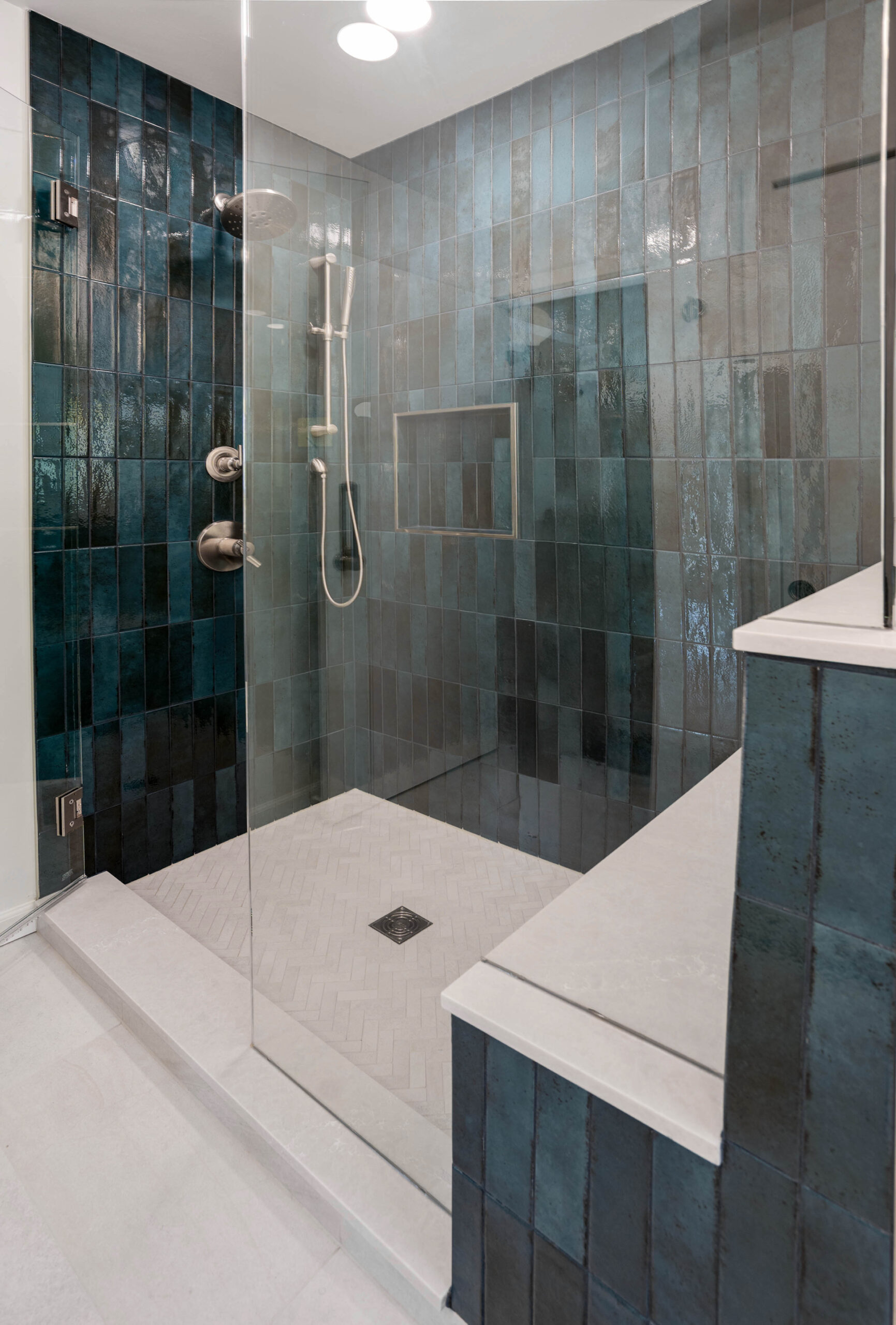 Emerald Tile Walk-In Shower
