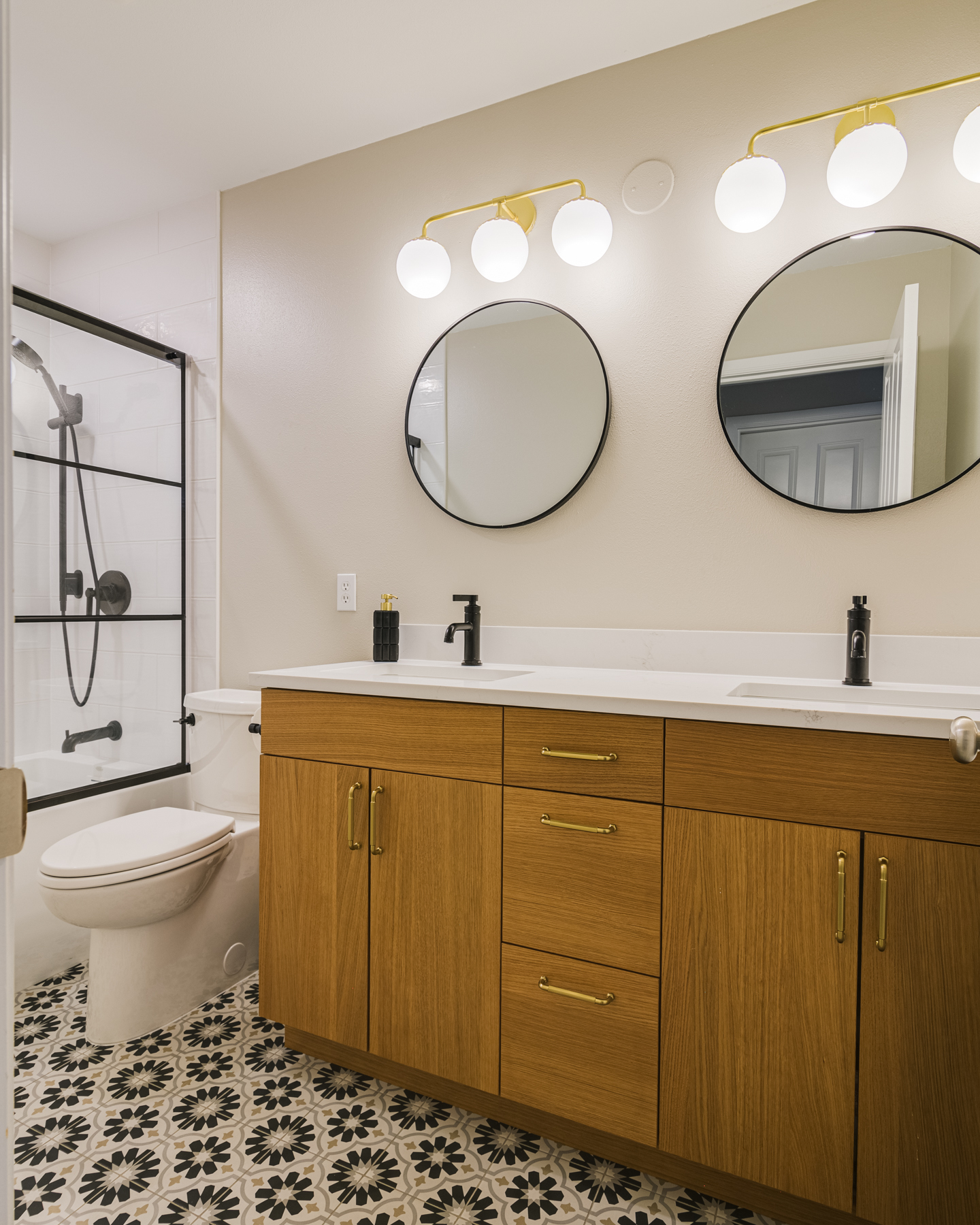 Mid-Century Wood Vanity Retreat