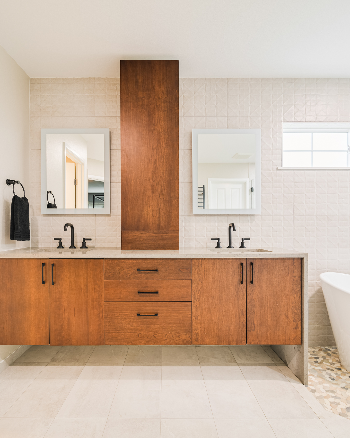 Mid-Century Wood Vanity Retreat