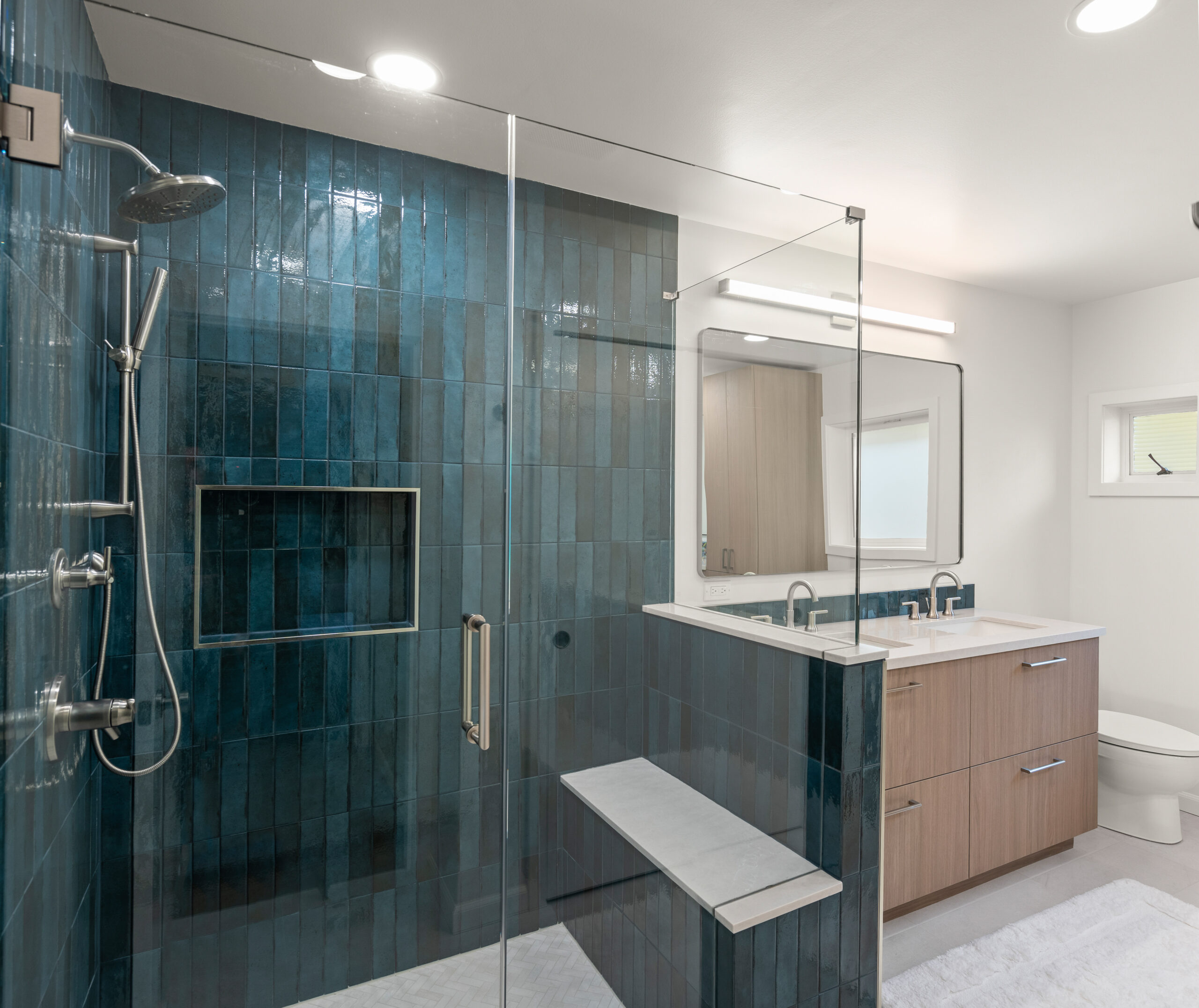 Emerald Tile Walk-In Shower