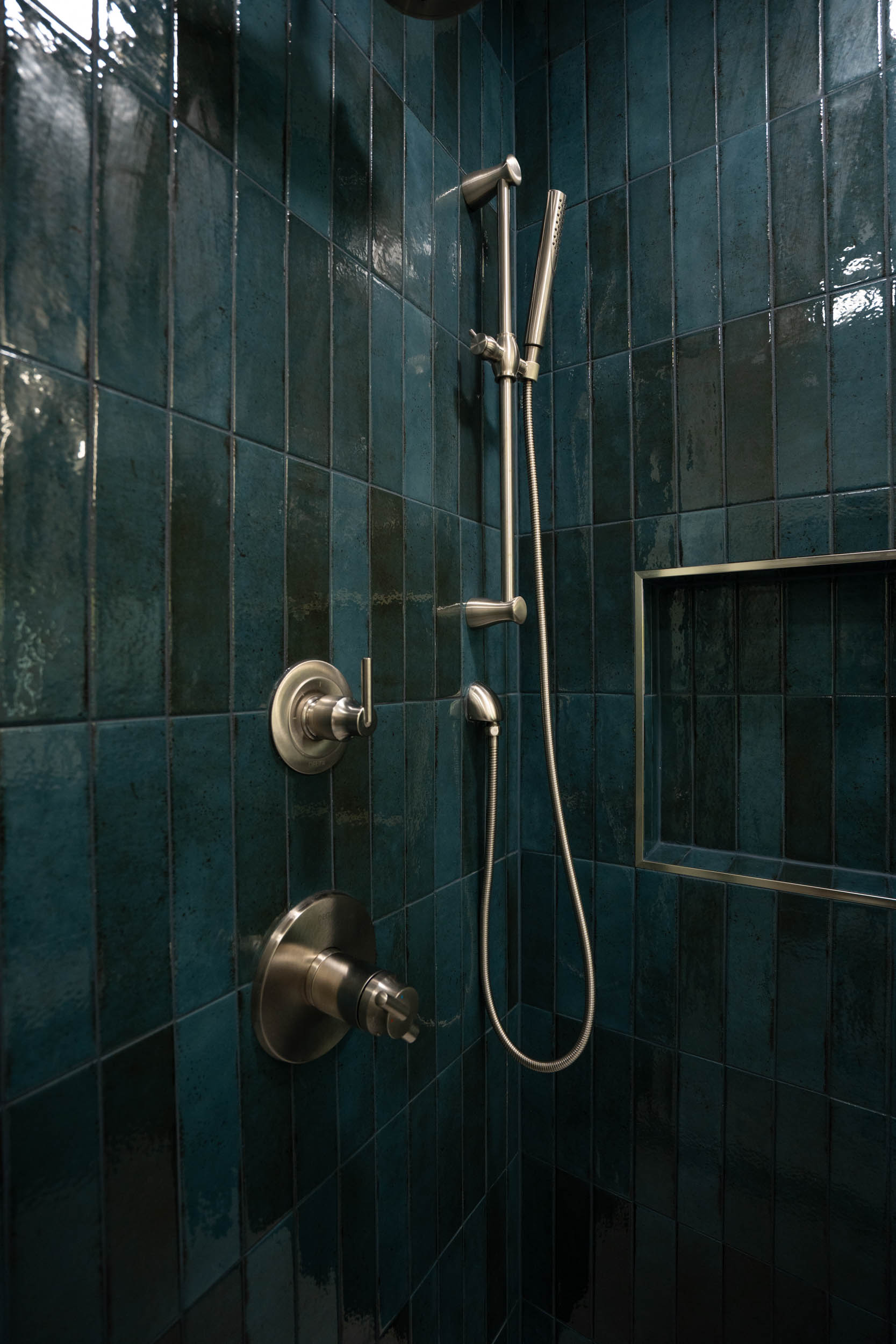 Emerald Tile Walk-In Shower