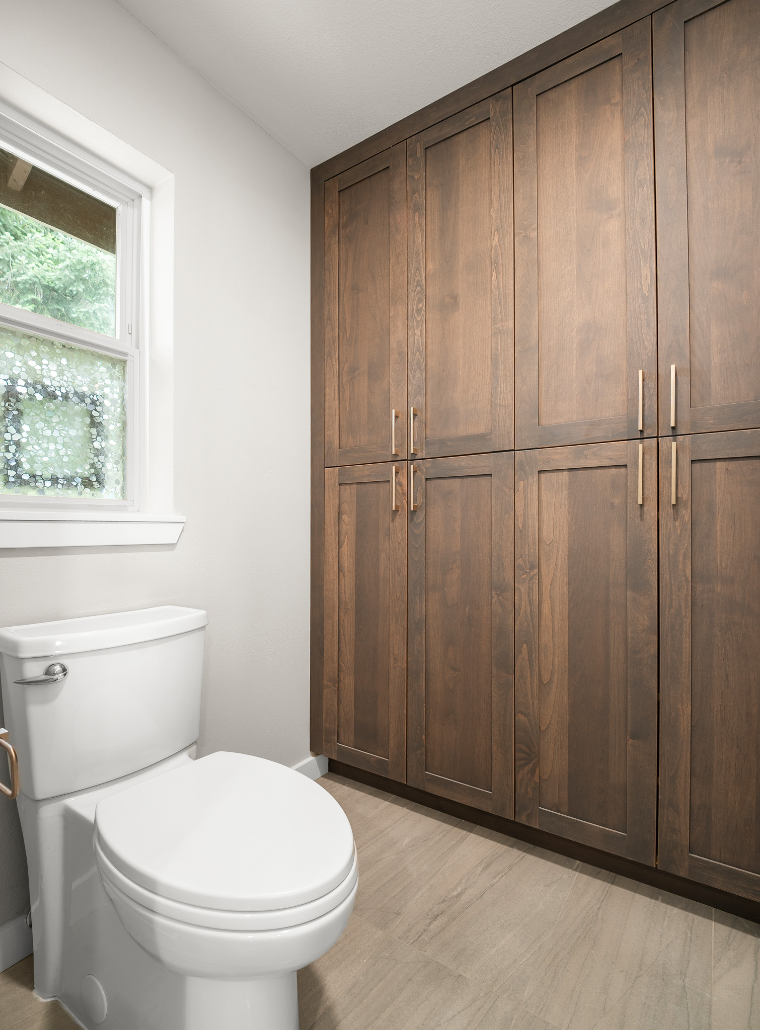 Dark Wood Kitchen & Living Space